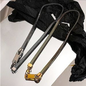 Gold Zipper Up Punk Minimalist Versatile Choker Necklace